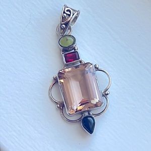 Sterling Silver 925 With Stones Pendant